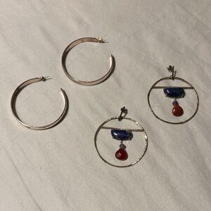 ANTHROPOLOGIE hoop earring bundle